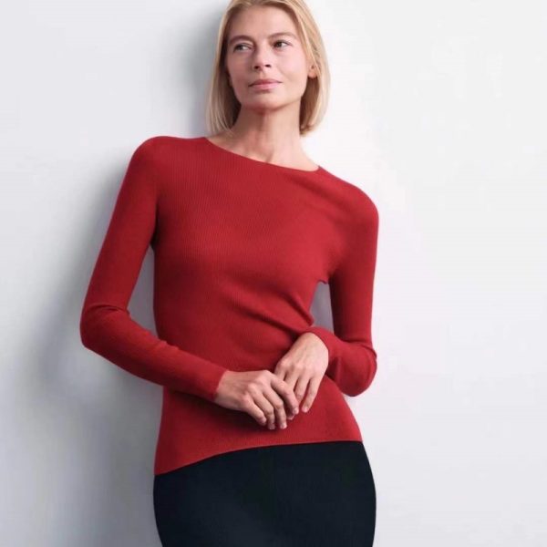 Mercerized cotton women's knit top