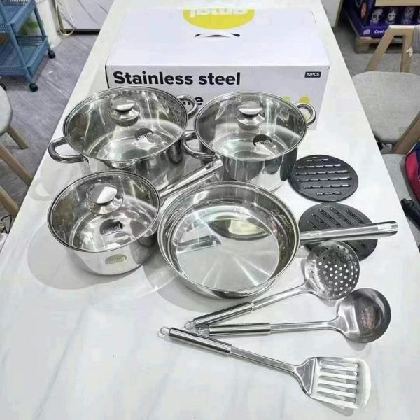 Stainless Steel Cookware 12-Piece Set