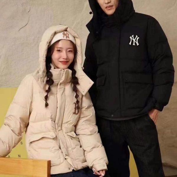 MLB Solid Color Hooded Down Jacket
