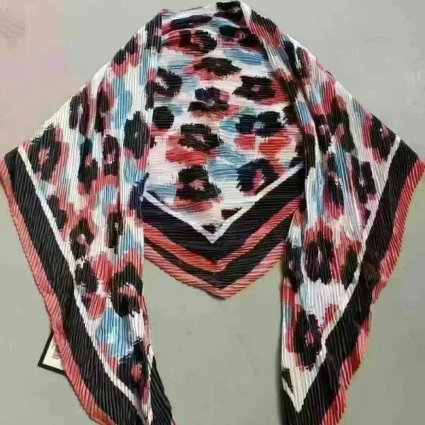 Pleated Crinkle Square Scarf