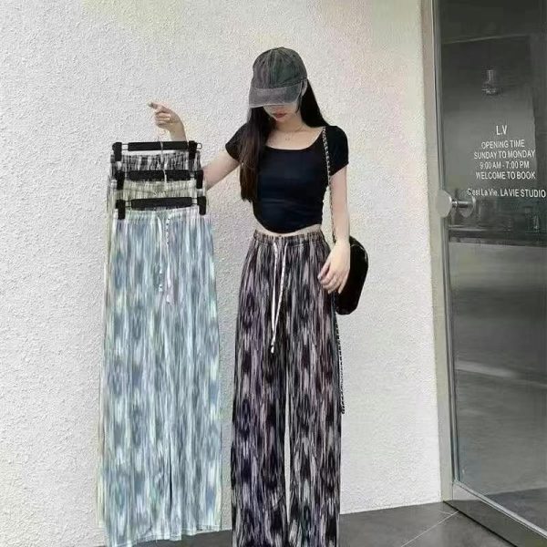 Tie-Dye Ink Painting Pants