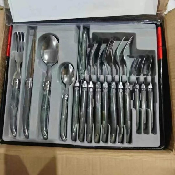 24-piece knife, fork, and spoon set