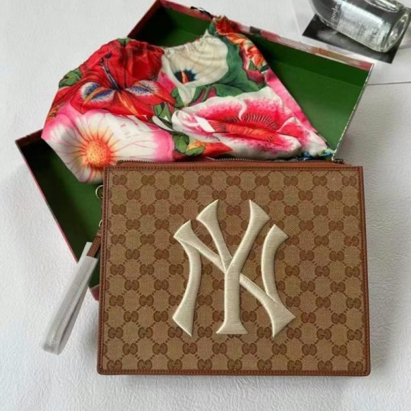 Gucci x NY Embroidered Clutch Bag