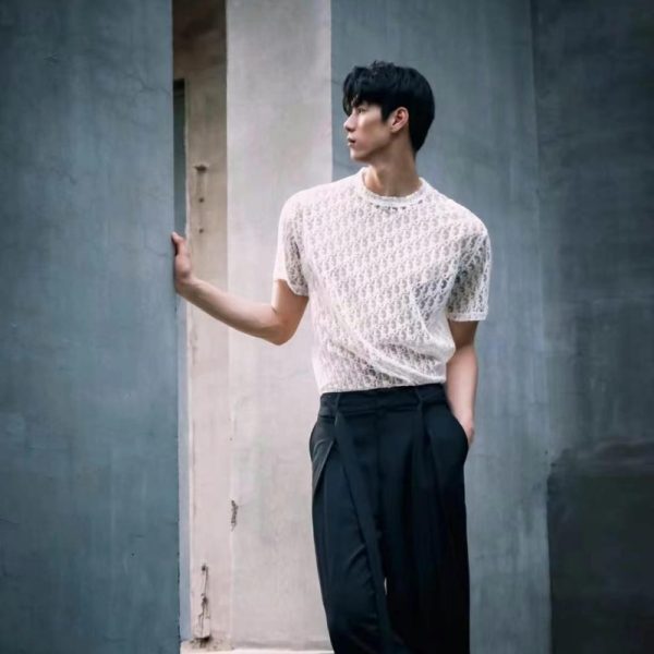Dior Sheer Short Sleeve Top