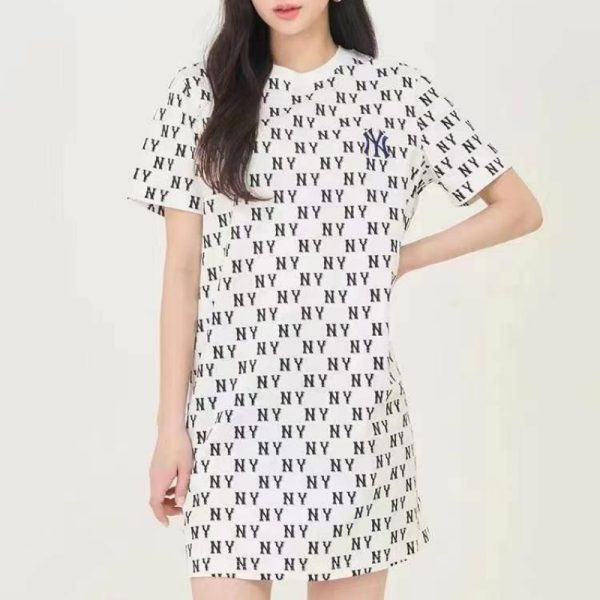 MLB All-over Print Short Sleeve Dress
