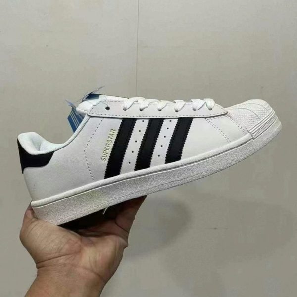 Adidas Gold Logo Shell Toe Sneakers
