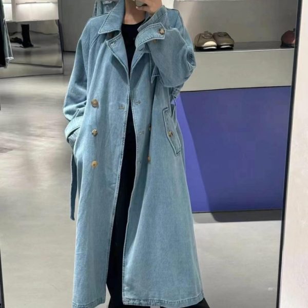 MLB Denim Trench Coat