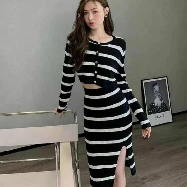 Early Spring Striped Fashion Set