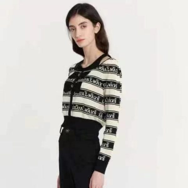 LULUALWAYS letter knit sweater