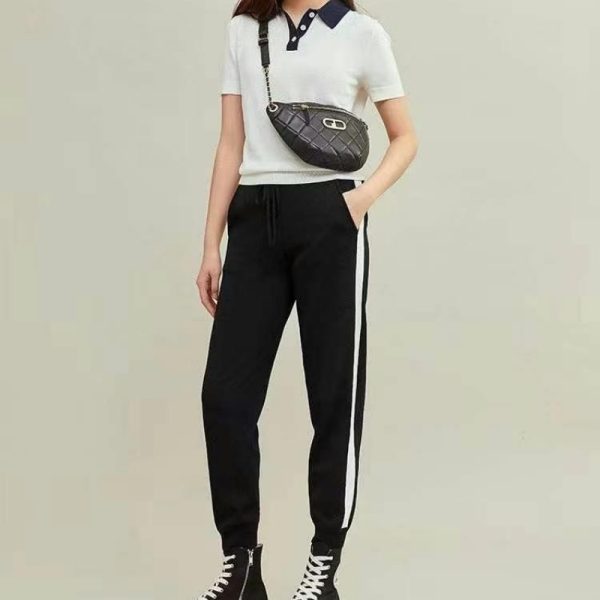 GIRDEÁR  striped elastic sports pants