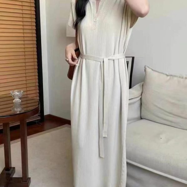 Loose oversized knit dress