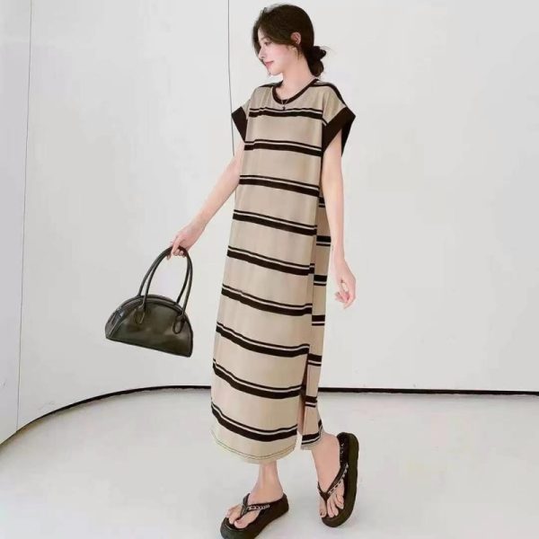 Loose Fit Oversized Striped Dresses