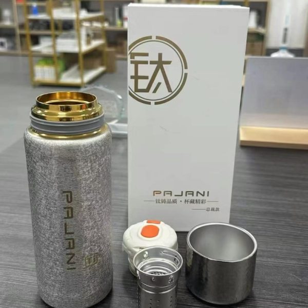 Titanium Cup with Tea Strainer