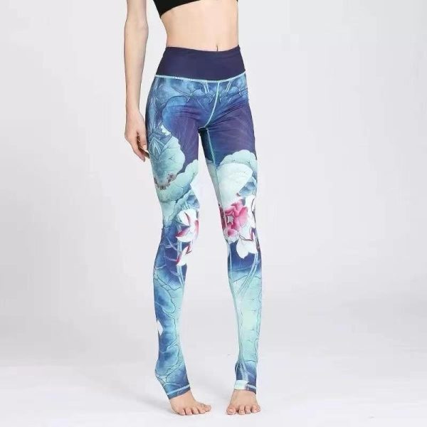 Chinese Style High Elastic Yoga Pants