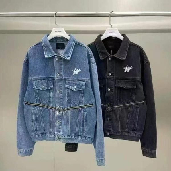 WE11DONE "WD" Zipper Denim Jacket