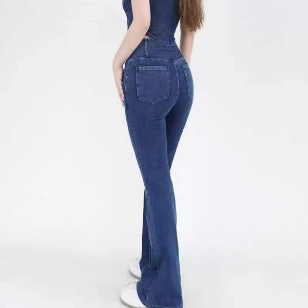 Denim flared pants