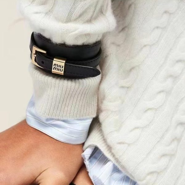 Miumiu Napa Leather Bracelet