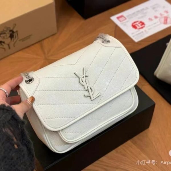 YSL Pure Leather Shoulder Bag