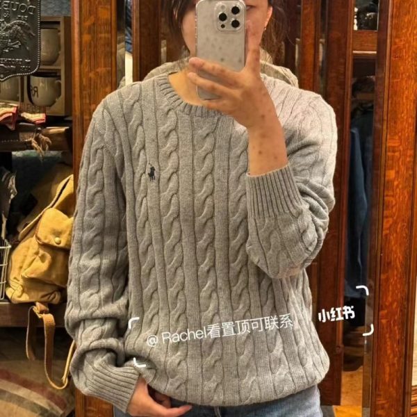 Ralph Polo Cable Knit Crewneck Sweater