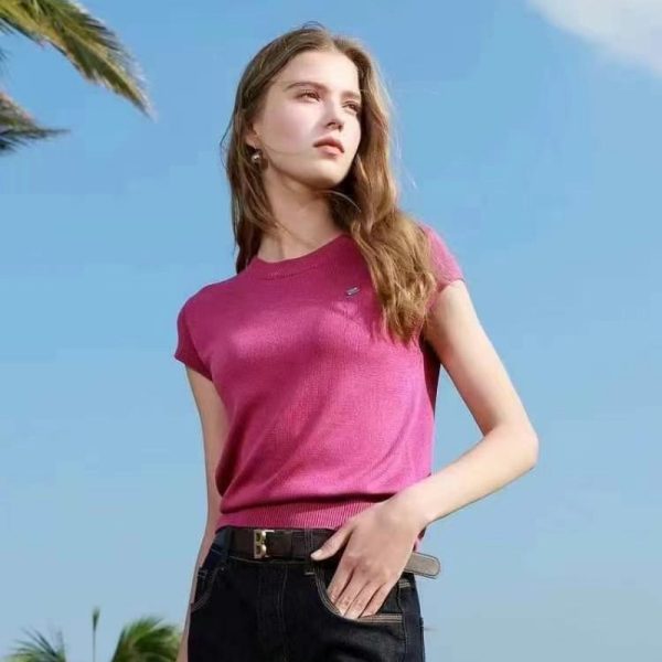 Miscellaneous Knit Short-Sleeve T-Shirt