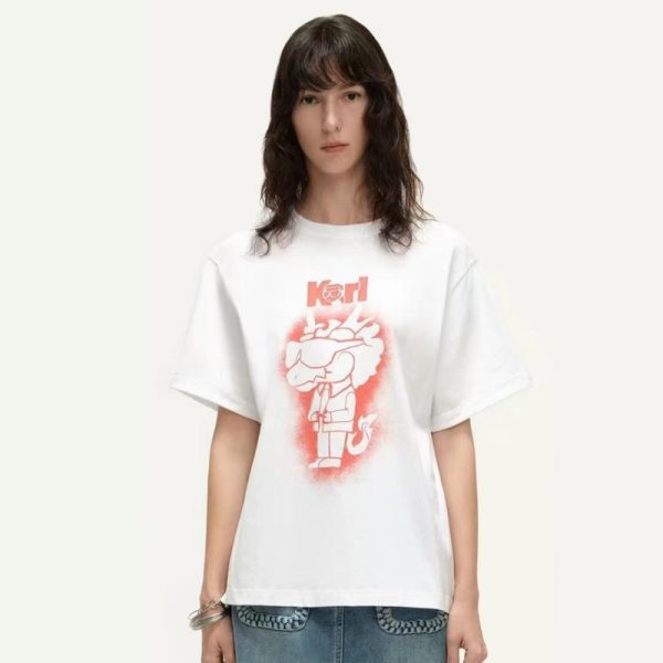 KARL LAGERFELD T-Shirt with Logo Print