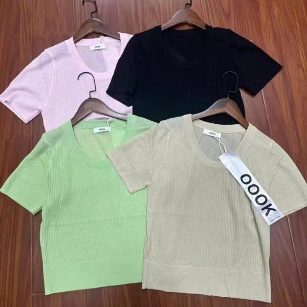 Korean‑style linen  knit tops