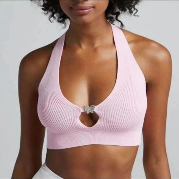 Bershka Halter Neck Knitted Vests