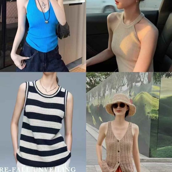 Summer Knitted Camisole Tops