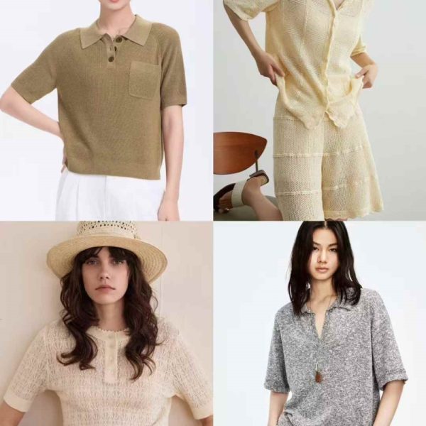Assorted Knitted Short-Sleeve Tops