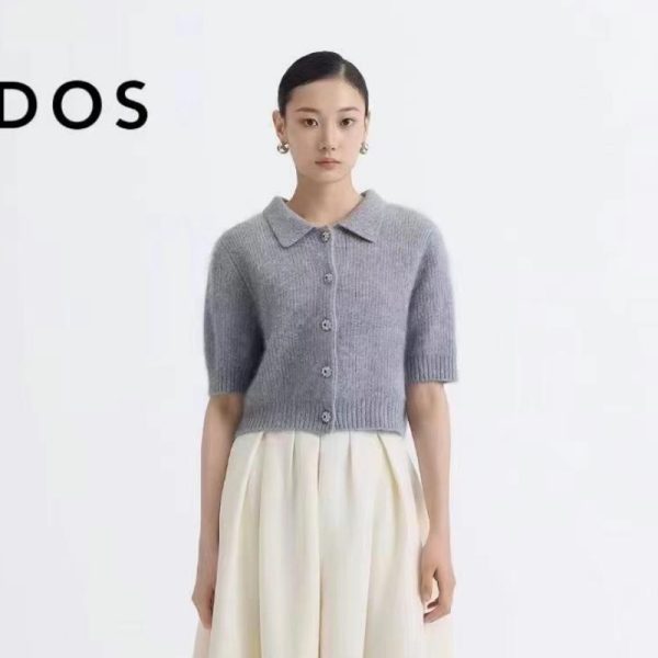 Sora Brand Minimalist Style Collared Knit Tops